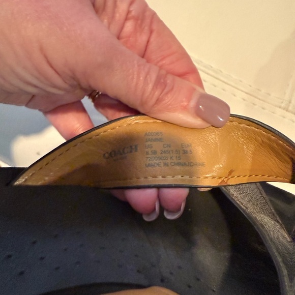 Coach Janine Sandals Black Gray 8.5 - Picture 8 of 8